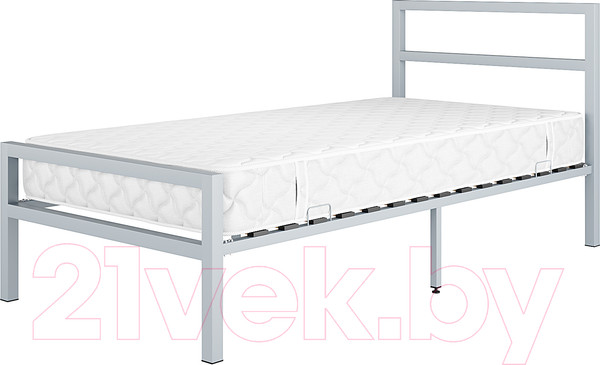 Изображение товара Односпальная кровать Князев Мебель Наргиз НЗ.90.190.С (серый муар)