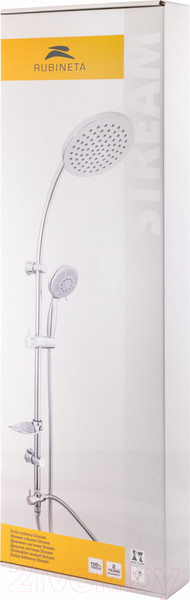 Изображение товара Душевая система со смесителем Rubineta Olo BK + Thermo-15 / 625038
