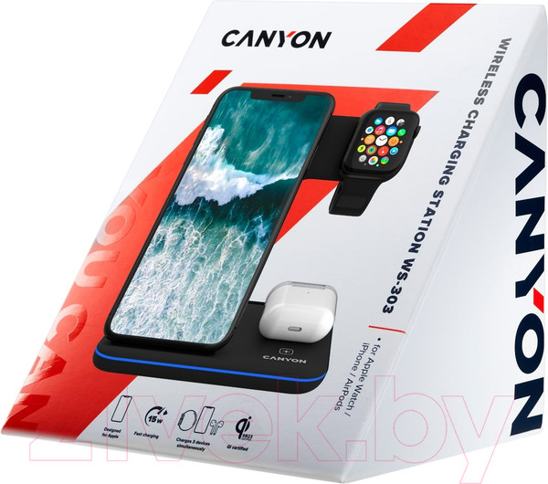 Изображение товара Зарядное устройство беспроводное Canyon WS-303 / CNS-WCS303B