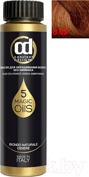 Изображение товара Масло для окрашивания волос Constant Delight Olio-Colorante без аммиака 8.09 (50мл, капучино)