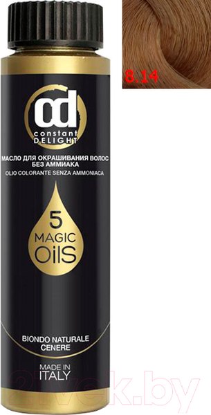 Изображение товара Масло для окрашивания волос Constant Delight Olio-Colorante без аммиака 8.14 (50мл, светло-русый сандре бежевый)