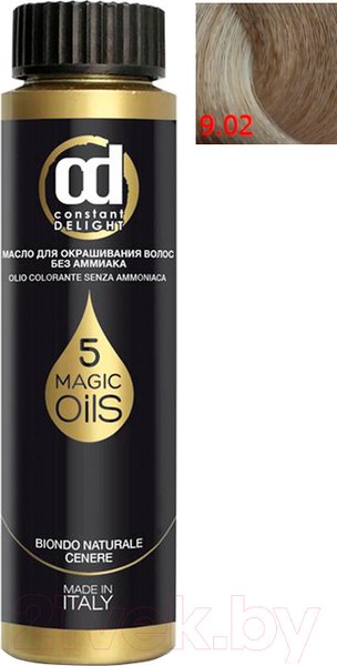 Изображение товара Масло для окрашивания волос Constant Delight Olio-Colorante без аммиака 9.02 (50мл, экстра светло-русый натуральный пепельный)