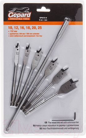 Изображение товара Набор сверл Gepard GP0415-8