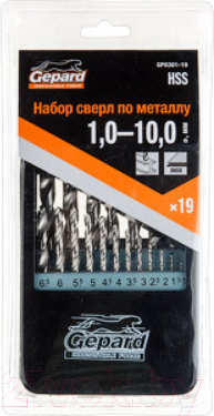 Изображение товара Набор сверл Gepard GP0301-19