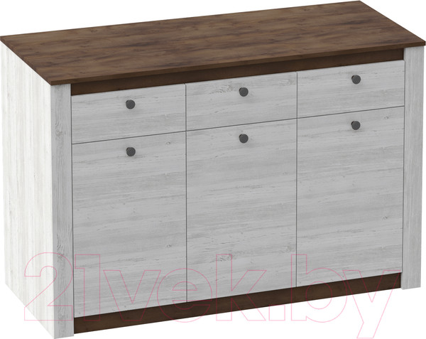 Изображение товара Тумба Мебельград Даллас с 3 ящ и 3 дв (дуб винтерберг/таксония)