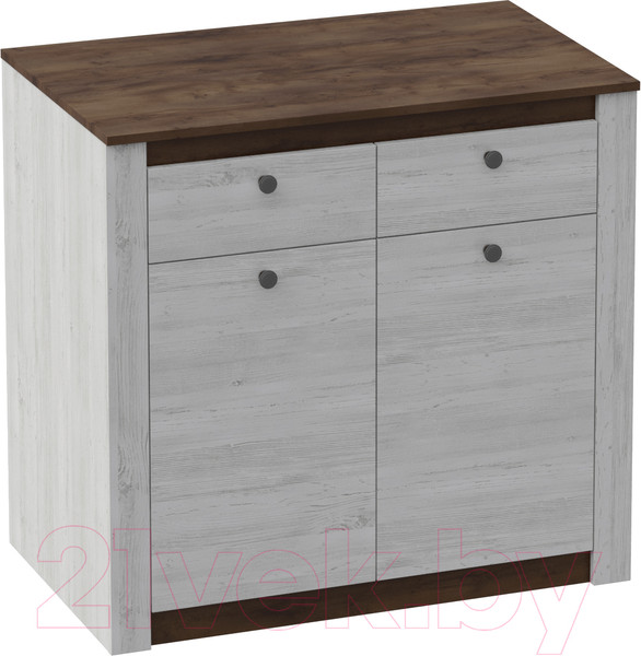 Изображение товара Тумба Мебельград Даллас с 2 ящ и 2 дв (дуб винтерберг/таксония)