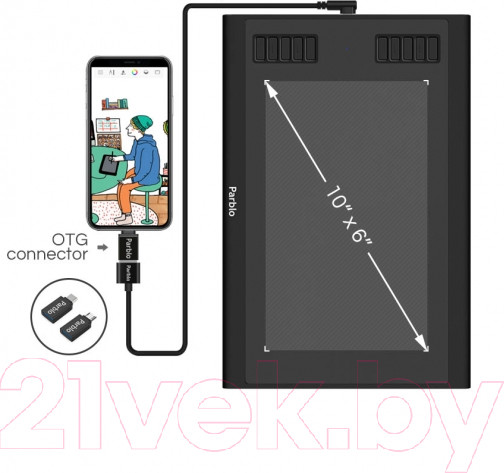 Изображение товара Графический планшет Parblo A610Plus V2