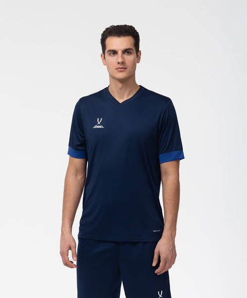 Изображение товара Футболка игровая футбольная Jogel Division PerFormDRY Union Jersey (XXL, темно-синий/синий/белый)