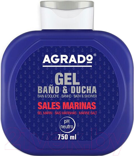 Изображение товара Гель для душа Agrado Bath Gel Marine Salts (750мл)