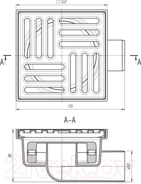 Изображение товара Трап для душа Ани Пласт TQ5112