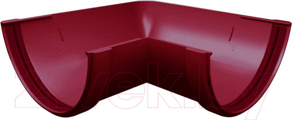 Изображение товара Угол желоба Grand Line ПВХ 90 градусов универсальный RAL 3005 (бордовый)