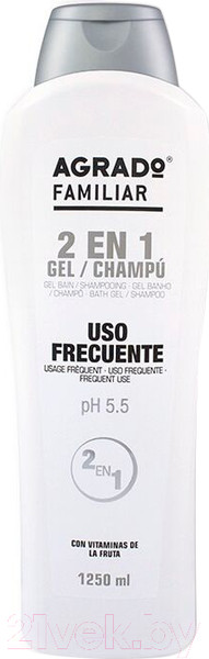 Изображение товара Гель для душа Agrado Bath Gel & Shampoo Familiar (1.25л)