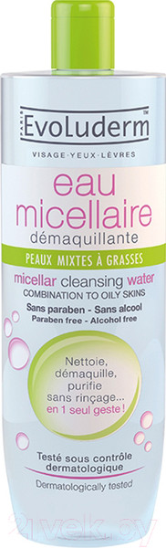 Изображение товара Мицеллярная вода Evoluderm Oily Skin (500мл)