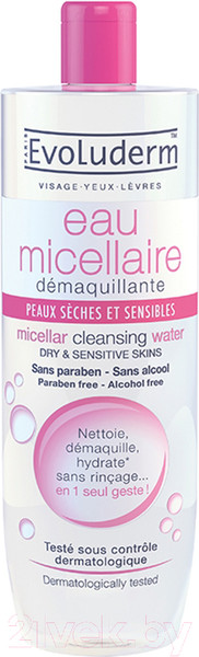 Изображение товара Мицеллярная вода Evoluderm Dry & Sensitive Skin (250мл)
