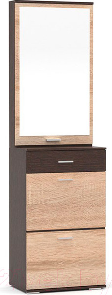 Изображение товара Секция в прихожую Империал Виола (венге/дуб сонома, с зеркалом)