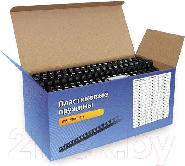 Изображение товара Пружины для переплета Гелеос BCA4-12B 12мм (черный)