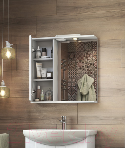 Изображение товара Шкаф с зеркалом для ванной Vigo Diana 600 L (со спотом)
