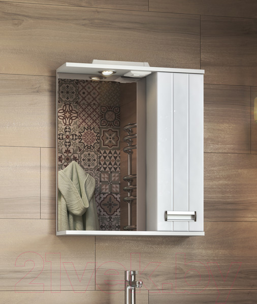 Изображение товара Шкаф с зеркалом для ванной Vigo Diana 600 R (со спотом)