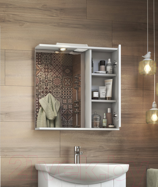 Изображение товара Шкаф с зеркалом для ванной Vigo Diana 600 R (со спотом)