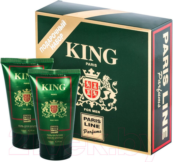 Изображение товара Набор косметики для бритья Paris Line King Муж гель для бритья 125мл+гель после бритья 125мл