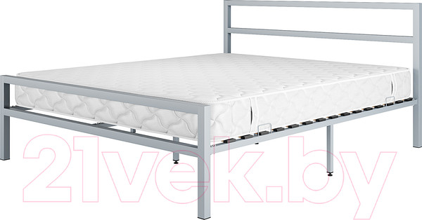 Изображение товара Двуспальная кровать Князев Мебель Наргиз НЗ.180.200.С (серый муар)