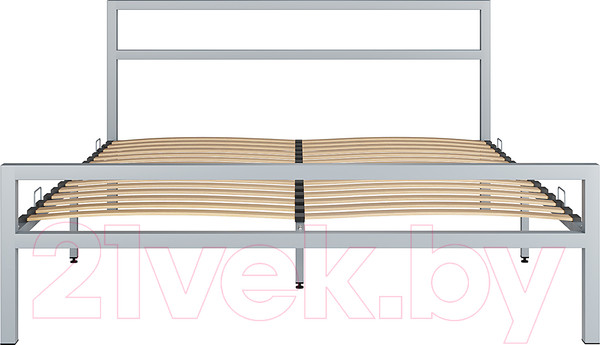 Изображение товара Двуспальная кровать Князев Мебель Наргиз НЗ.180.200.С (серый муар)