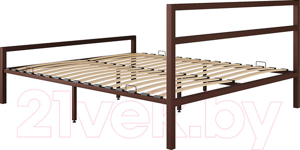 Изображение товара Полуторная кровать Князев Мебель Наргиз НЗ.140.190.К (коричневый муар)