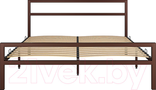 Изображение товара Двуспальная кровать Князев Мебель Наргиз НЗ.160.190.К (коричневый муар)