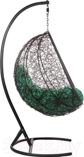 Изображение товара Кресло подвесное BiGarden Kokos Black BS (без стойки, зеленая подушка)