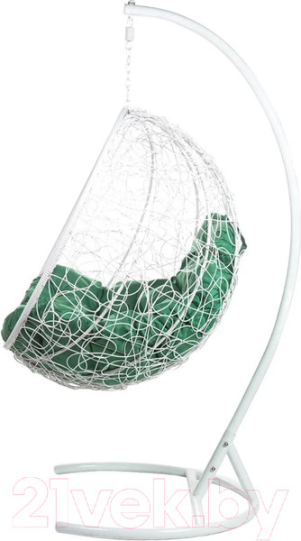 Изображение товара Кресло подвесное BiGarden Kokos White (зеленая подушка)