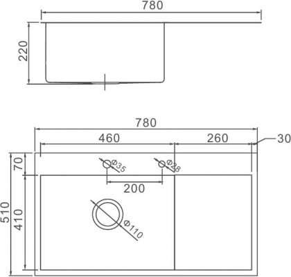 Изображение товара Мойка кухонная Gerhans K37851B-L