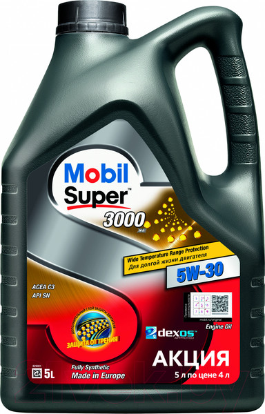 Изображение товара Моторное масло Mobil Super 3000 XE 5W30 / 156156 (5л)