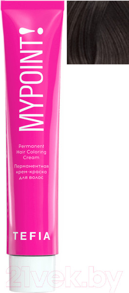 Изображение товара Крем-краска для волос Tefia Mypoint 5/113 (60мл, светлый брюнет матовый)