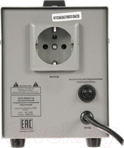 Изображение товара Стабилизатор напряжения Ресанта АСН-500Д/1-Ц (63/6/37)