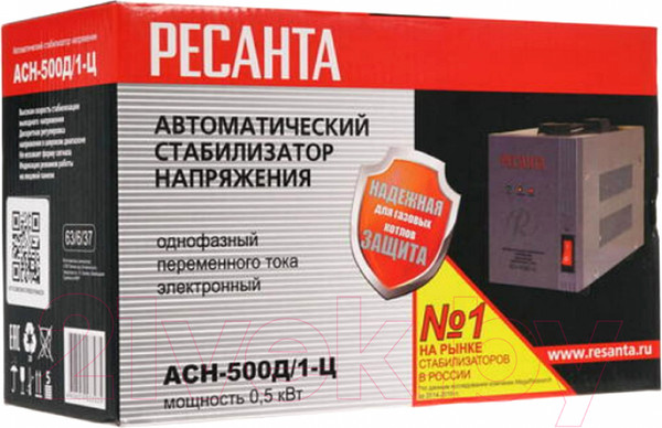 Изображение товара Стабилизатор напряжения Ресанта АСН-500Д/1-Ц (63/6/37)