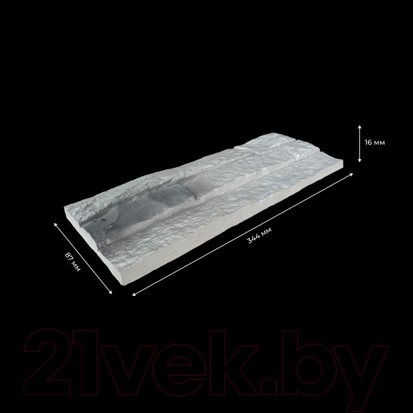 Изображение товара Декоративный камень гипсовый Air Stone Атланта А21.10 (белый/светло-серый)