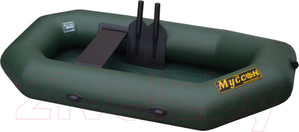 Изображение товара Надувная лодка Муссон S-190 с гребками (зеленый)