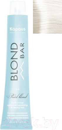 Изображение товара Крем-краска для волос Kapous Blond Bar с экстрактом жемчуга 000 (прозрачный)