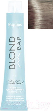 Изображение товара Крем-краска для волос Kapous Blond Bar с экстрактом жемчуга 021 (альпийский снег)