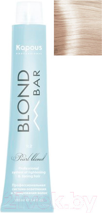 Изображение товара Крем-краска для волос Kapous Blond Bar с экстрактом жемчуга 1002 (перламутровый)