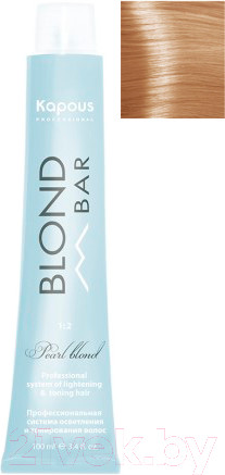 Изображение товара Крем-краска для волос Kapous Blond Bar с экстрактом жемчуга 1036 (золотистый розовый)