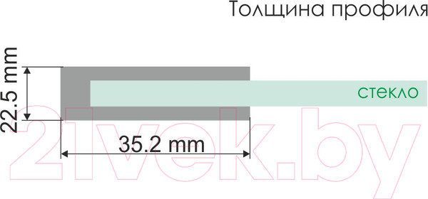 Изображение товара Стеклянная шторка для ванны Wasserkraft Dill 61S02-100