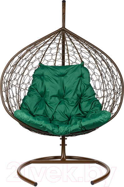 Изображение товара Кресло подвесное BiGarden Gemini Brown (зеленая подушка)