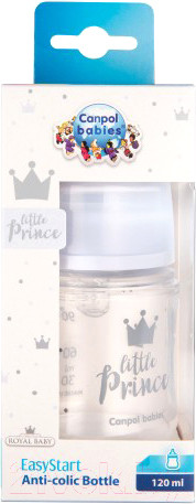 Изображение товара Бутылочка для кормления Canpol EasyStart Royal Baby / 35/233 (120мл, голубой)