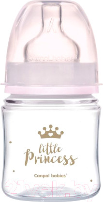 Изображение товара Бутылочка для кормления Canpol EasyStart Royal Baby / 35/233 (120мл, розовый)