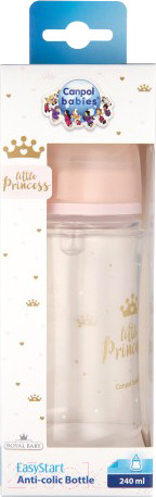 Изображение товара Бутылочка для кормления Canpol EasyStart Royal Baby / 35/234 (240мл, розовый)