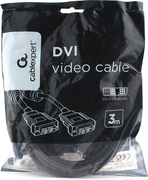 Изображение товара Кабель Cablexpert CC-DVIL-BK-10 (3м, черный)