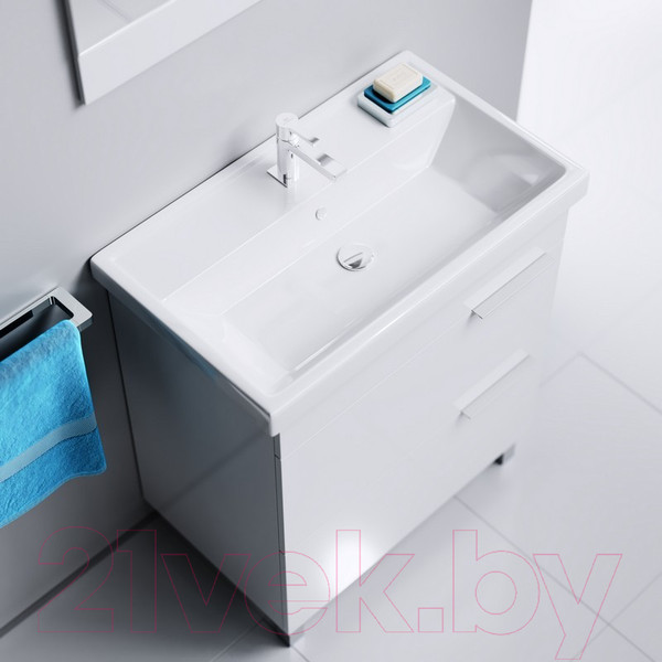 Изображение товара Тумба с умывальником Aqwella Бриг / Br.01.07/2/W