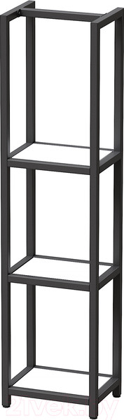 Изображение товара Стеллаж Millwood Венеция 40x30x159.5 (дуб белый Craft/металл черный)