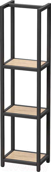 Изображение товара Стеллаж Millwood Венеция 40x30x159.5 (дуб золотой Craft/металл черный)